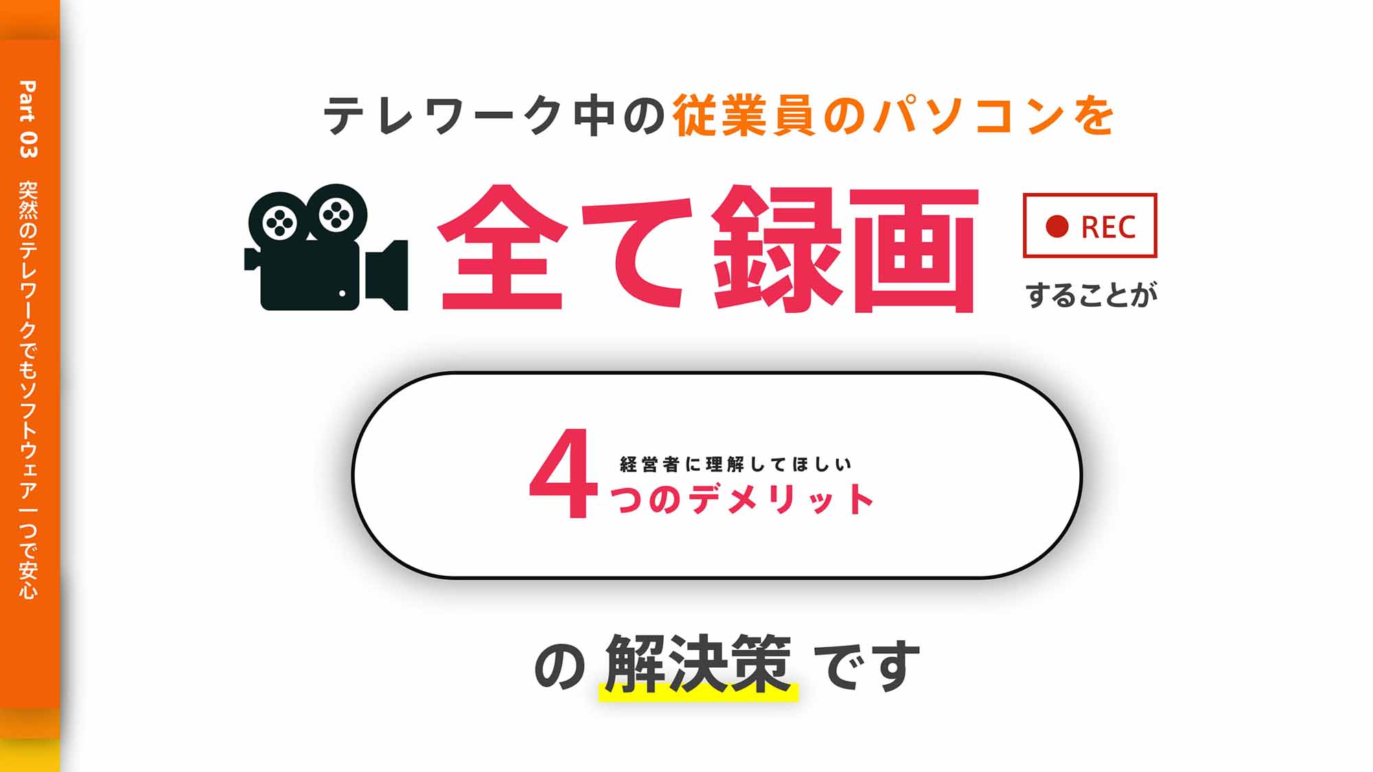 テレワーク中の従業員のパソコンを全て録画